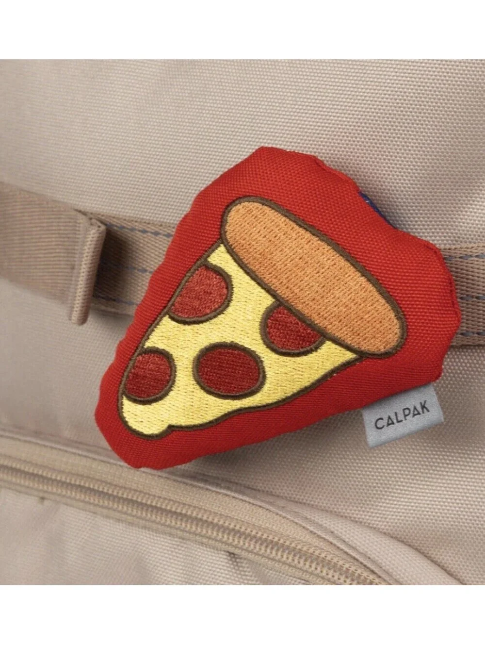 Calpak Kids Backpack Bundle Khaki Lunch Bag Pencil Case Pizza Pluffy Charm NWT